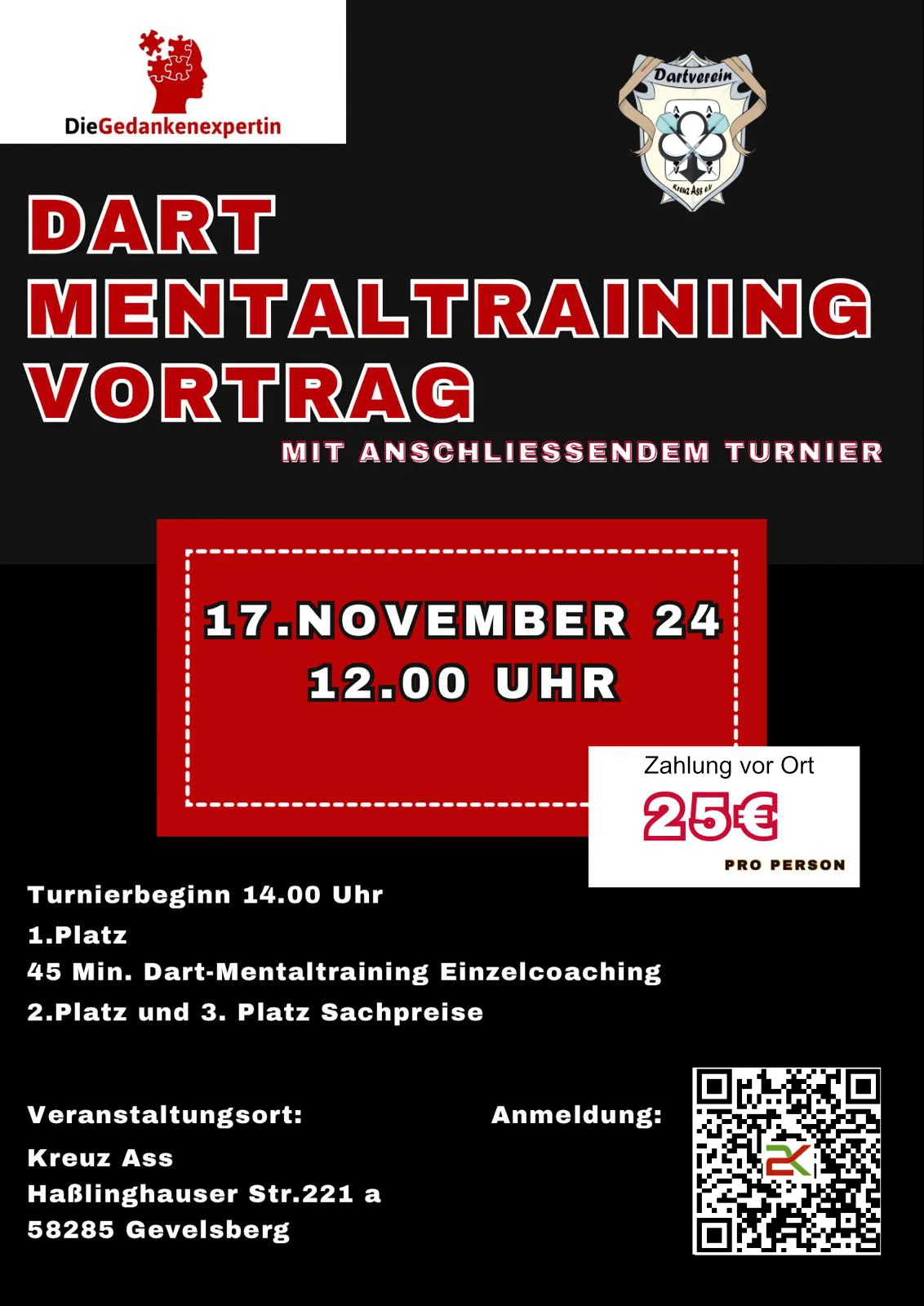 Read more about the article Dart Mentaltraining Vortrag