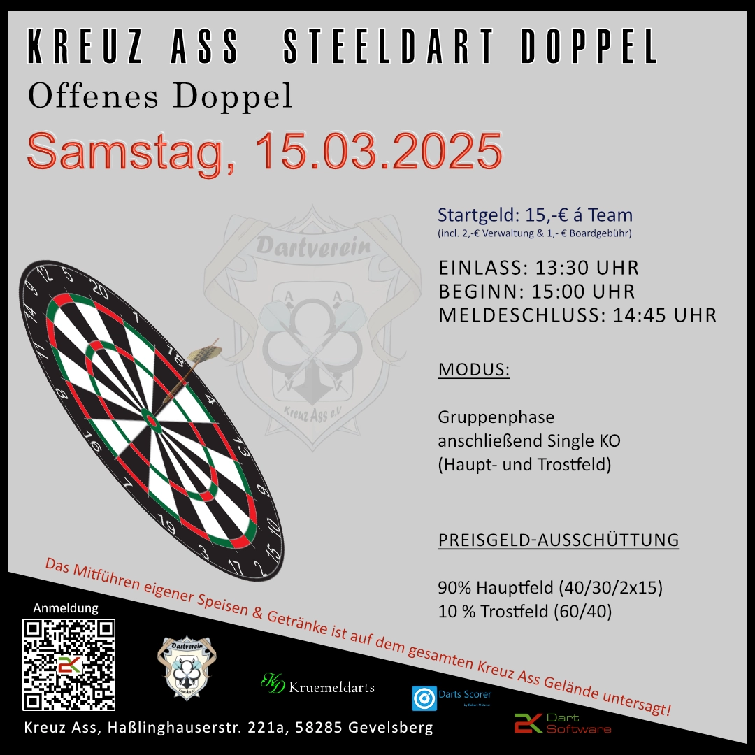 Read more about the article Kreuz Ass Steeldart Doppel