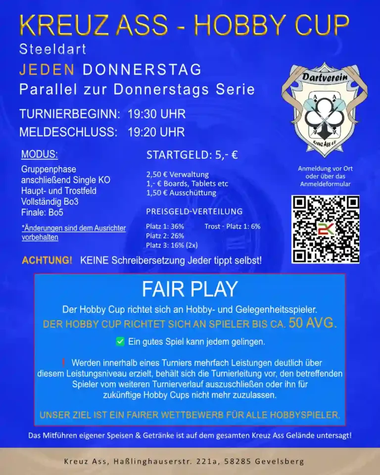 Plakat zum Hobby Cup