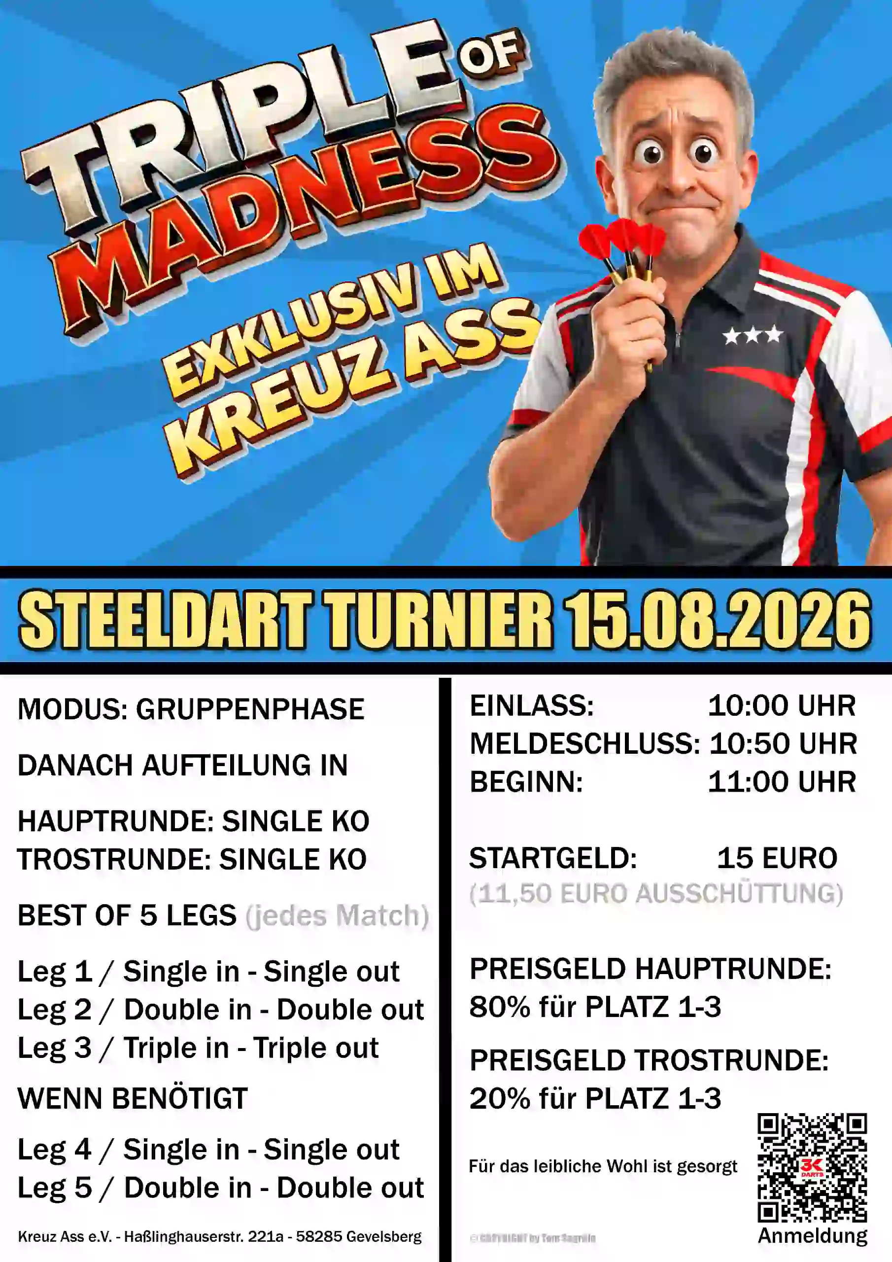 Read more about the article Triple of Madness – Steeldart Turnier